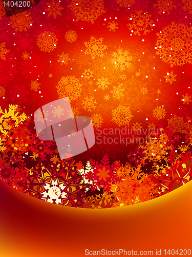 Image of Christmas background with snowflakes. EPS 8
