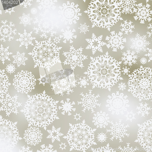 Image of Elegant Christmas with white snowflakes. EPS 8