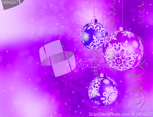 Image of Purple shiny Christmas background. EPS 8