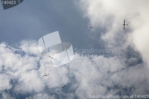 Image of Gliders in the air
