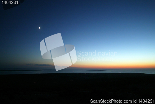 Image of Sea and islands in Croatia at sundown