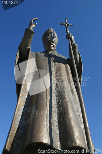 Image of Pope John Paul II statue 