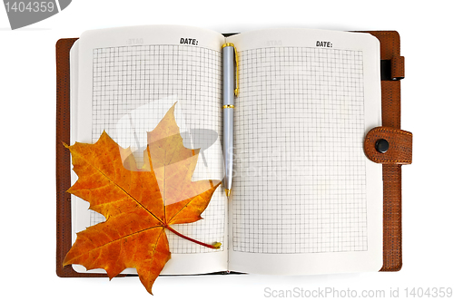 Image of Notebook with a maple leaf