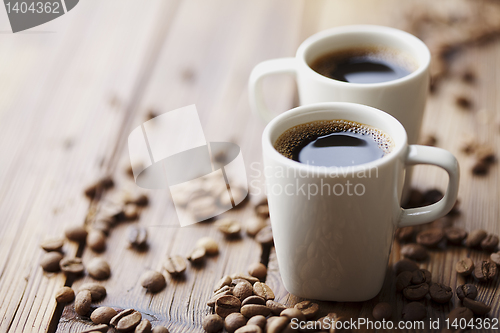 Image of coffee beans and coffee