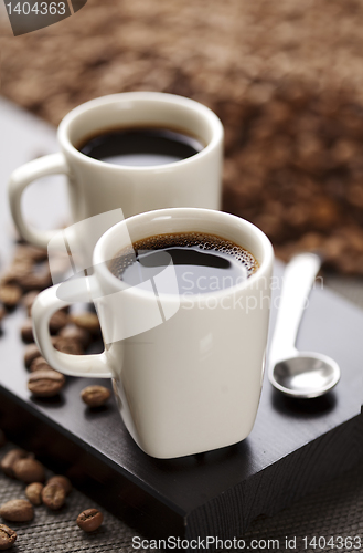 Image of coffee beans and coffee