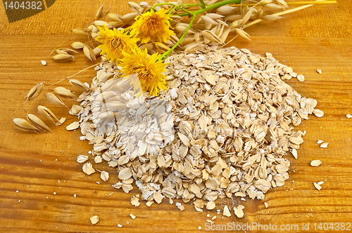 Image of Oatmeal with stalks of oats