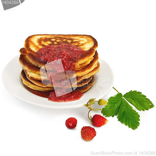 Image of Pancakes with strawberries