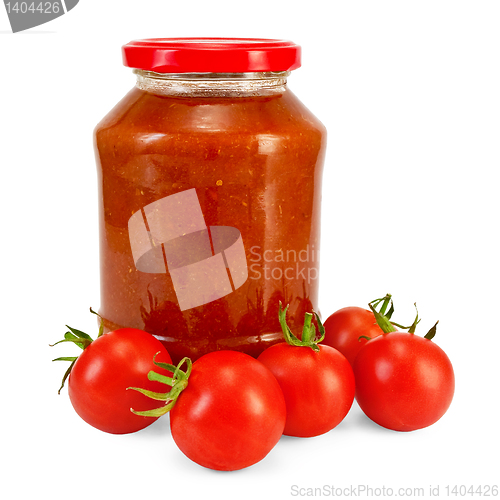 Image of Tomato ketchup and tomatoes