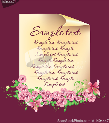 Image of Page with flowers 