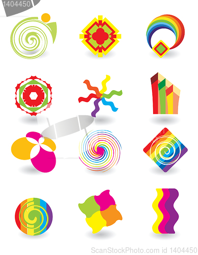 Image of Set of abstract elements for design