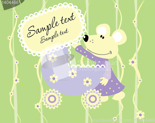 Image of Baby arrival announcement card