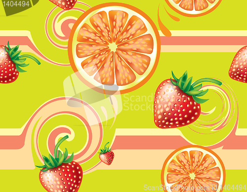 Image of Seamless background with fruits