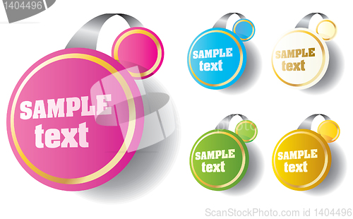 Image of Set of beautiful vector stickers 