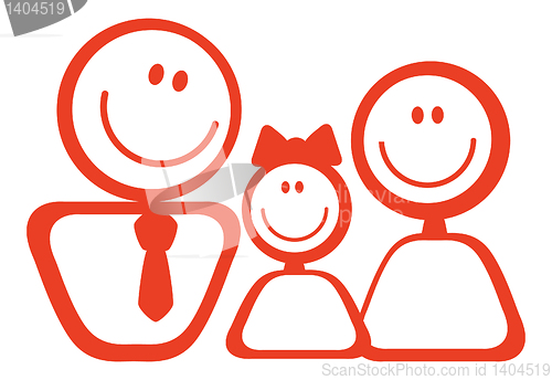 Image of Icon of happy family 