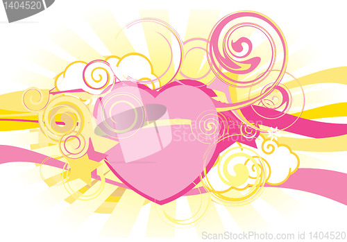 Image of Vector illustration  with heart 