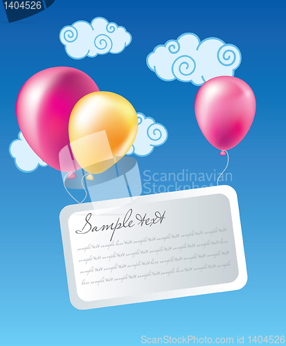 Image of Balloons with card