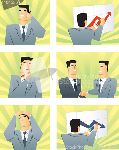 Image of Business people in the different situations