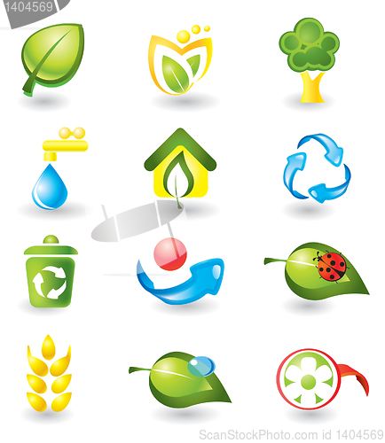 Image of Set of nature icons