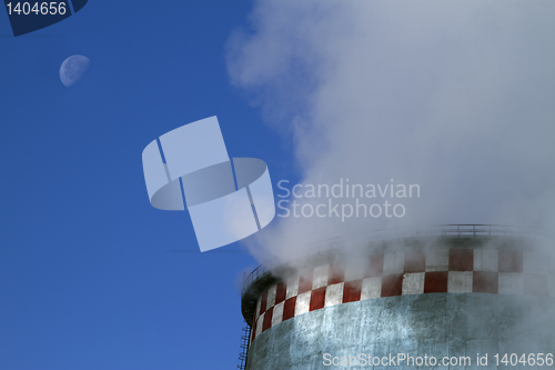 Image of smoking tubes of a power station