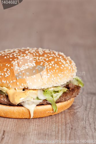 Image of Fat hamburger sandwich
