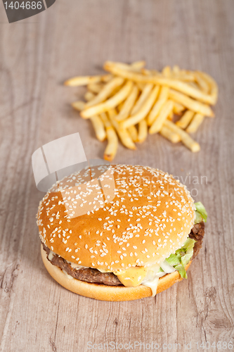 Image of Fat hamburger sandwich