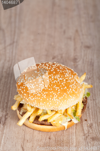 Image of Fat hamburger sandwich