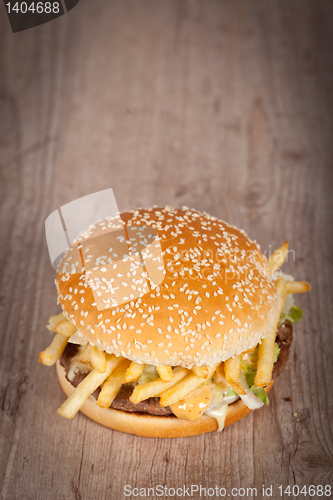 Image of Fat hamburger sandwich