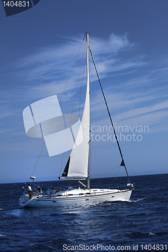 Image of LANZAROTE, SPAIN - OCT. 12: one fully crewed yacht with number 2