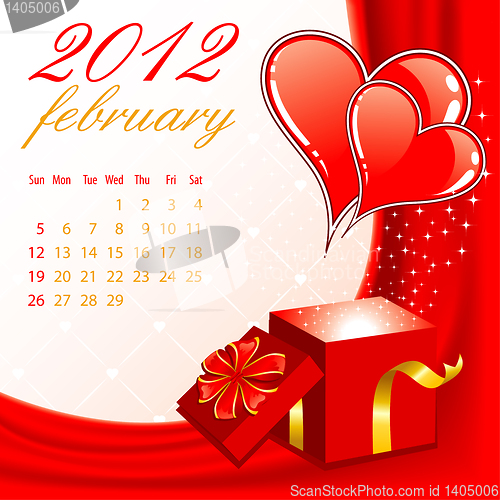 Image of Calendar for 2012 February