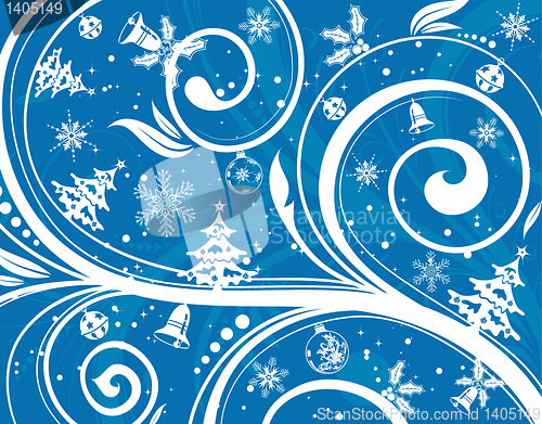 Image of Christmas background with snowflake