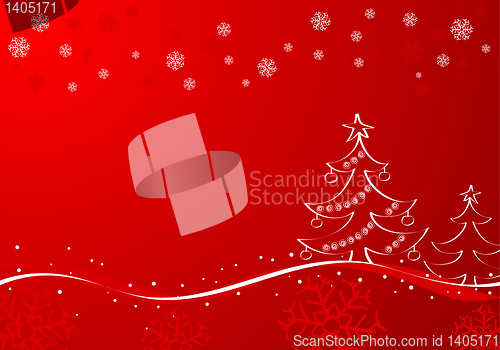 Image of Hand painted Christmas background