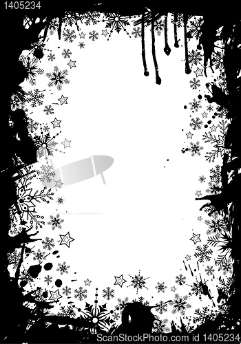 Image of Grunge Christmas frame