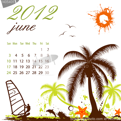 Image of Calendar for 2012 June