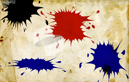 Image of inkblots on grunge background