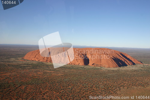 Image of ayers rock from air