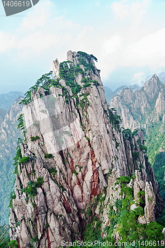 Image of Huangshan peek in chinese mountains