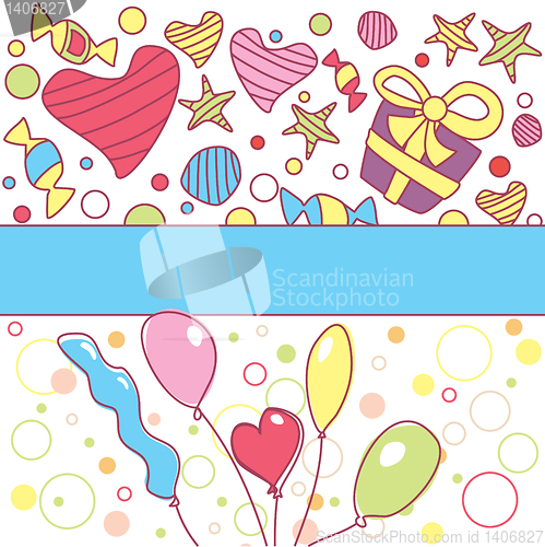 Image of vector birthday card