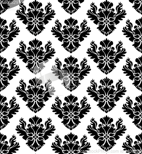 Image of seamless damask wallpaper