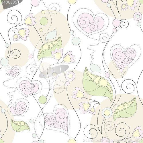 Image of seamless floral romantic wallpaper