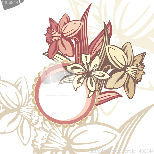 Image of retro floral frame