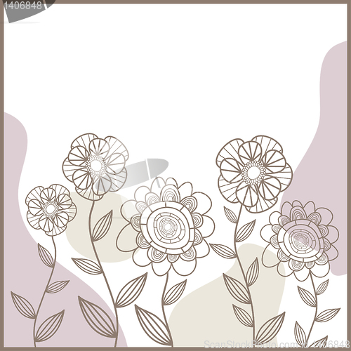 Image of cute card with flowers