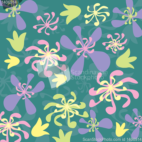 Image of abstract vector floral background