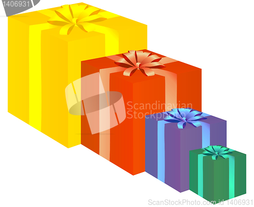 Image of row of gift boxes 