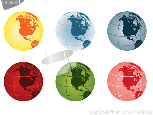 Image of globe - north america