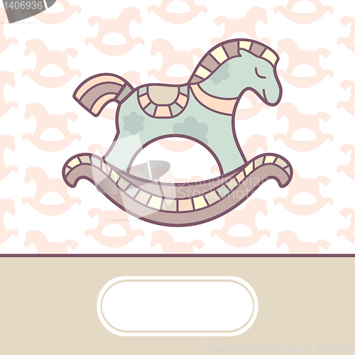 Image of cute baby arrival card
