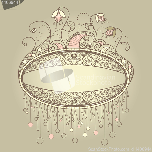 Image of Cute floral frame