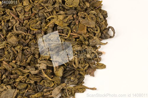 Image of Green tea leaves