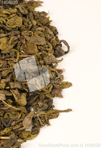 Image of Green tea leaves
