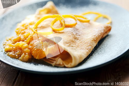 Image of crepe with orange filling