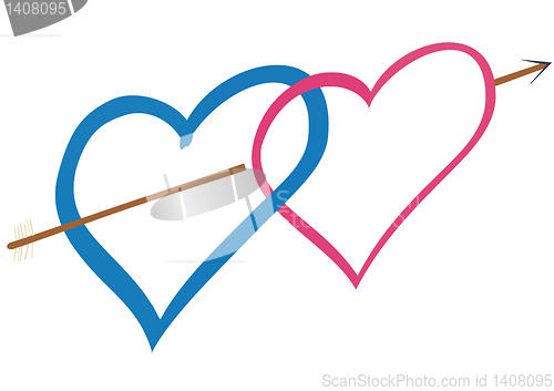 Image of The connected hearts.